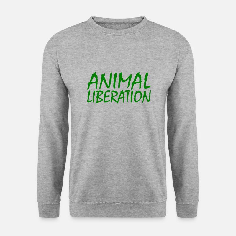 Animal liberation - Unisex Pullover - Weißgrau meliert