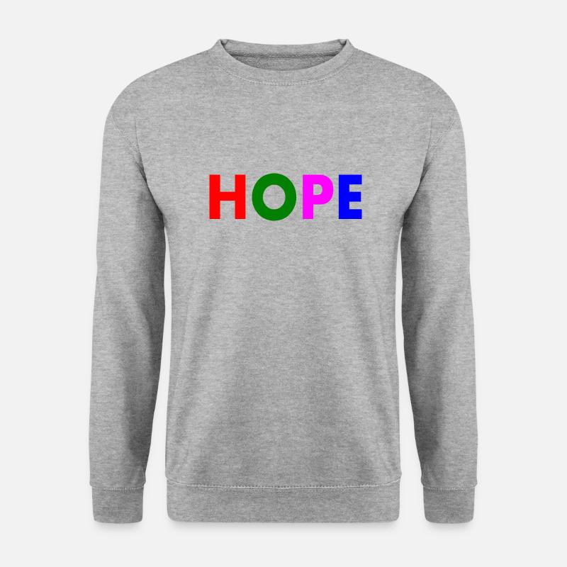 Hope - Unisex Pullover - Weißgrau meliert