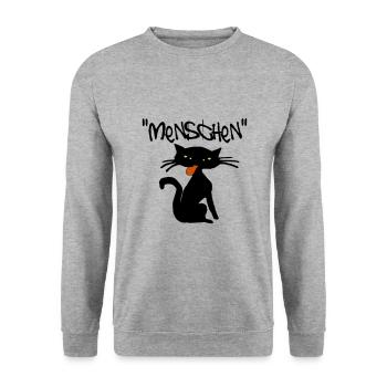 menschen - Unisex Pullover - Weißgrau meliert - Vorne - Alina (178cm) & Michal (187cm)