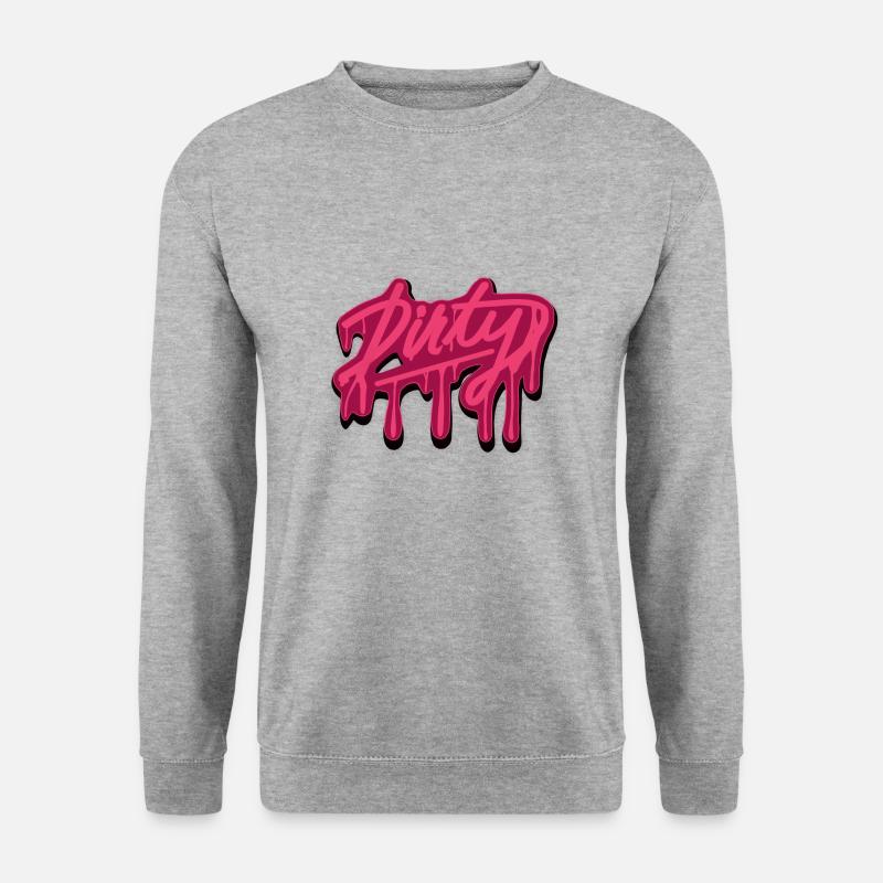 Dirty Grafitti illustration - Unisex Pullover - Weißgrau meliert