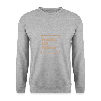 häckslerfahrer - Unisex Pullover - Weißgrau meliert - Vorne - Alina (178cm) & Michal (187cm)