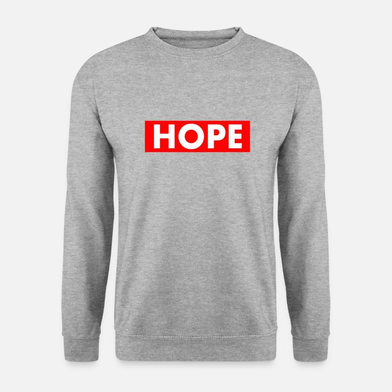 Hope - Unisex Pullover - Weißgrau meliert