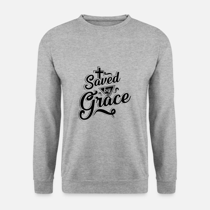 Saved by Grace Grace - Unisex Sweatshirt - salt & pepper