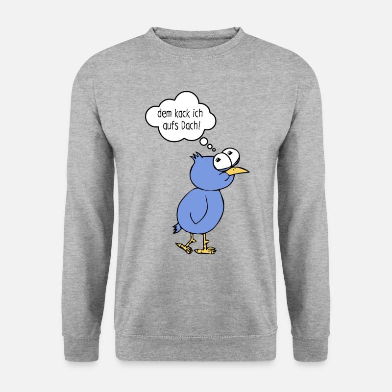 Kackvogel - Unisex Pullover - Weißgrau meliert