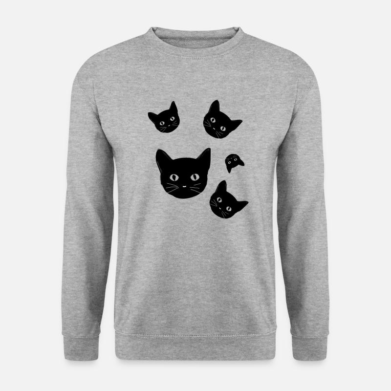 Cats,cat,cat's head,black cat - Unisex Sweatshirt - salt & pepper