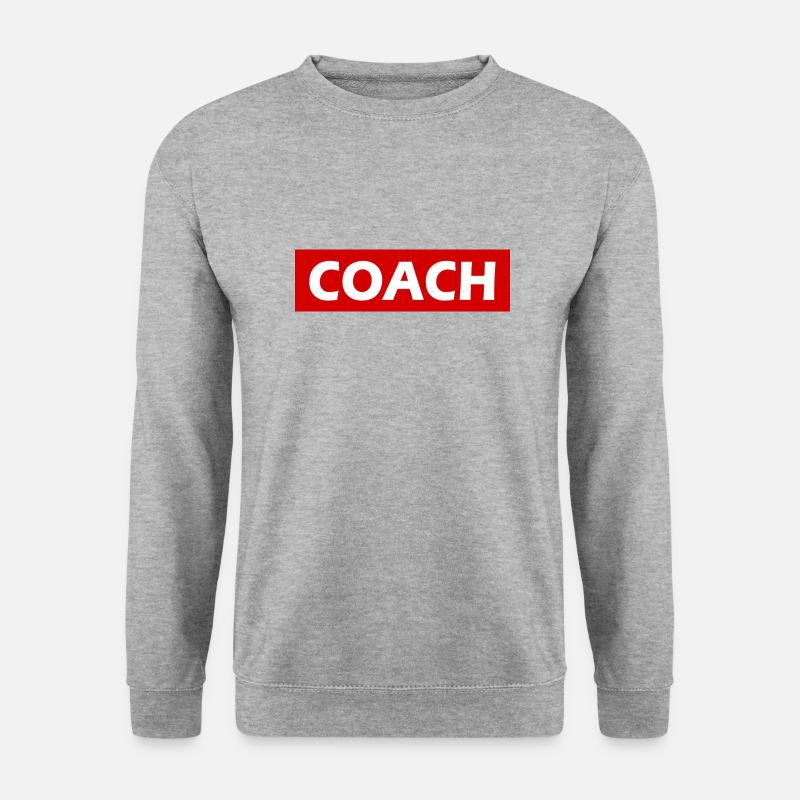 Coach - Unisex Pullover - Weißgrau meliert