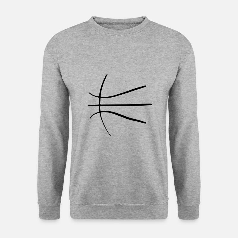 Abstraktes Basketball Design - Unisex Pullover - Weißgrau meliert