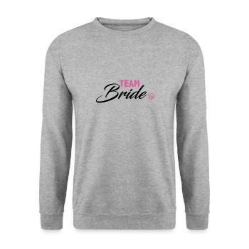 Mariage JGA équipe mariée mariée - Sweat-shirt Unisexe - gris chiné - Devant - Alina (178cm) & Michal (187cm)