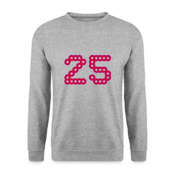 25. 25 YEARS. 25th ANNIVERSARY. 25 YEARS ANNIVERSARY. - Unisex Sweatshirt - salt & pepper - Front - Alina (178cm) & Michal (187cm)