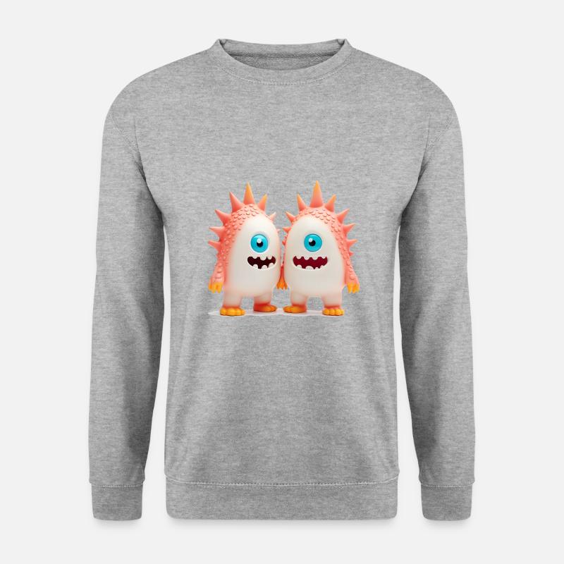 Die Kosmos-Zwillinge - Unisex Pullover - Weißgrau meliert
