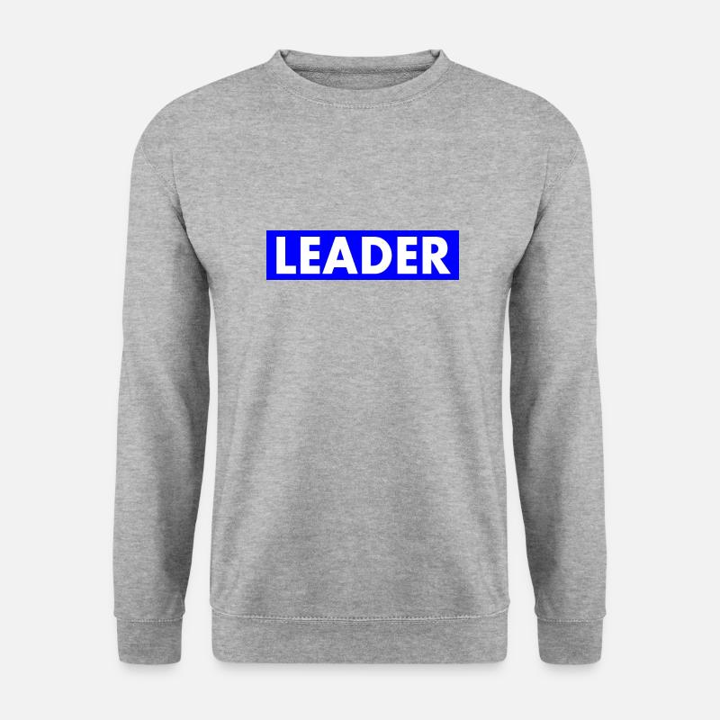 Leader - Unisex Pullover - Weißgrau meliert