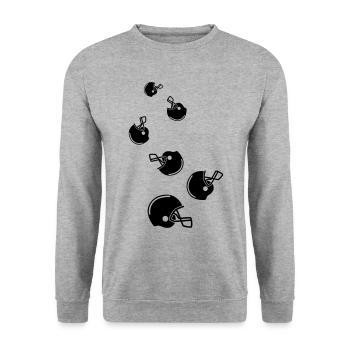 Icône Casque de football - Sweat-shirt Unisexe - gris chiné - Devant - Alina (178cm) & Michal (187cm)