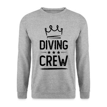 Diving Crew - Unisex Sweatshirt - salt & pepper - Front - Alina (178cm) & Michal (187cm)