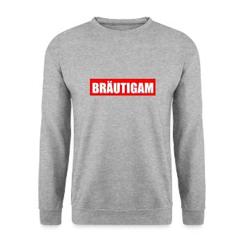 bräutigam - Unisex Pullover - Weißgrau meliert - Vorne - Alina (178cm) & Michal (187cm)