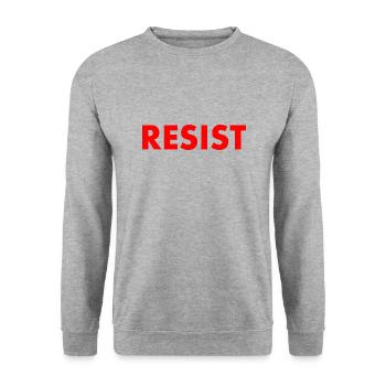 Resist - Unisex Sweatshirt - salt & pepper - Front - Alina (178cm) & Michal (187cm)