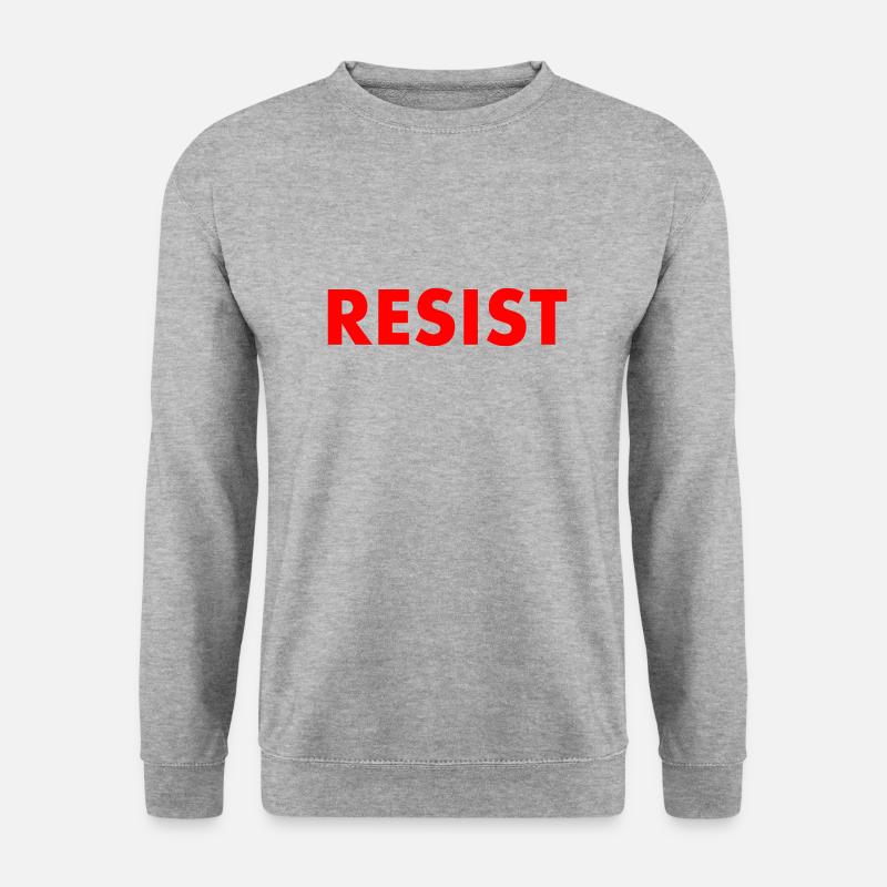 Resist - Unisex Pullover - Weißgrau meliert
