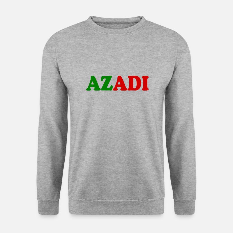 Azadi - Unisex Pullover - Weißgrau meliert