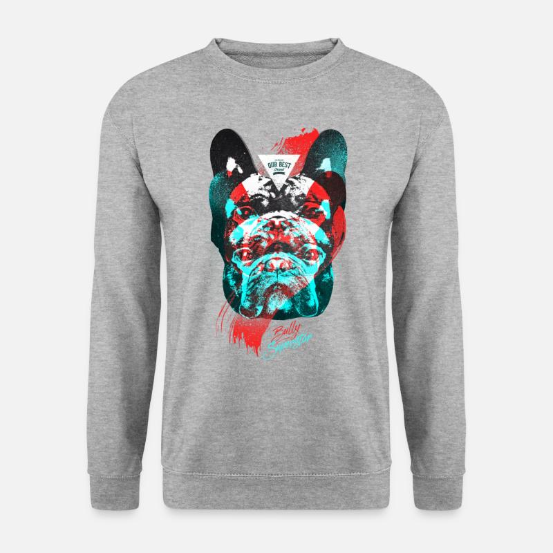 Bully Superstar - Unisex Pullover - Weißgrau meliert