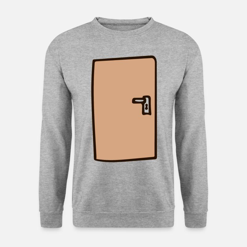 Tür - Unisex Pullover - Weißgrau meliert