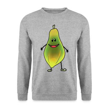 Fruits Fruit Tropical Fruits Fruit Fantasy Papaya - Unisex Sweatshirt - salt & pepper - Front - Alina (178cm) & Michal (187cm)