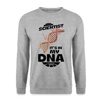 Scientifique C’est dans mon ADN - Sweat-shirt Unisexe - gris chiné - Devant - Alina (178cm) & Michal (187cm)