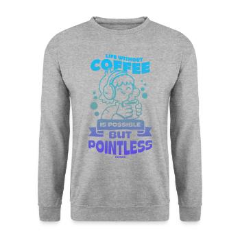 Coffee - Unisex Sweatshirt - salt & pepper - Front - Alina (178cm) & Michal (187cm)
