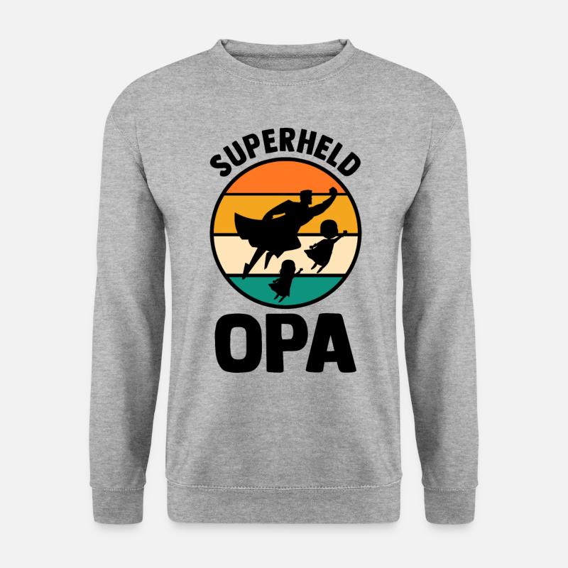 Großvater Opa - Unisex Pullover - Weißgrau meliert