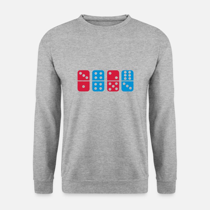 Domino - Unisex Pullover - Weißgrau meliert