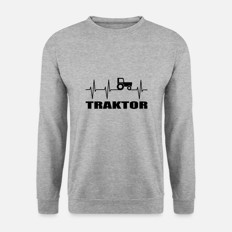 Traktor - Unisex Pullover - Weißgrau meliert