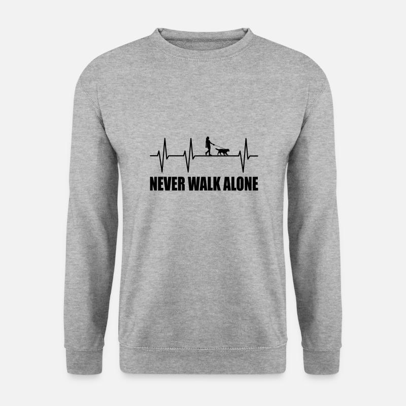Hund - Unisex Pullover - Weißgrau meliert