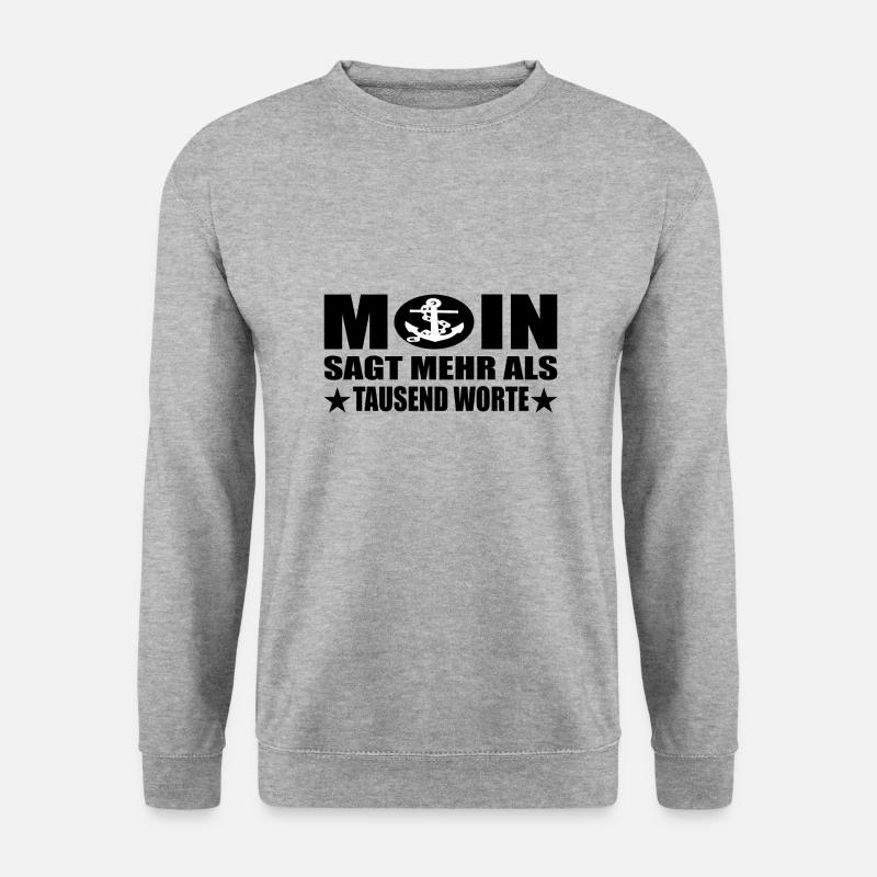 Moin - Unisex Pullover - Weißgrau meliert