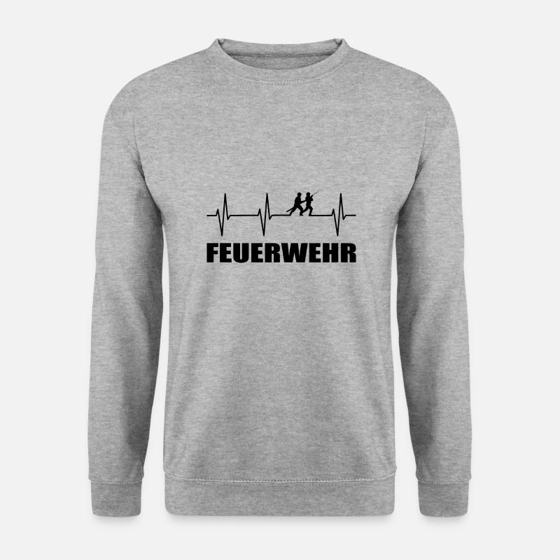 Feuerwehr - Unisex Pullover - Weißgrau meliert