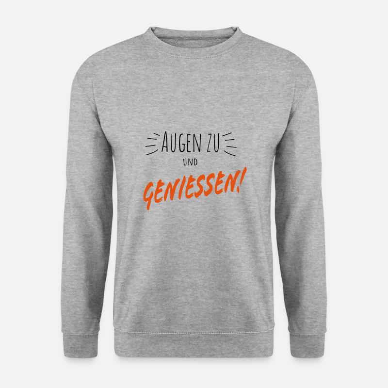 Genuss - Unisex Pullover - Weißgrau meliert