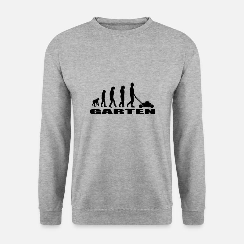garten - Unisex Pullover - Weißgrau meliert