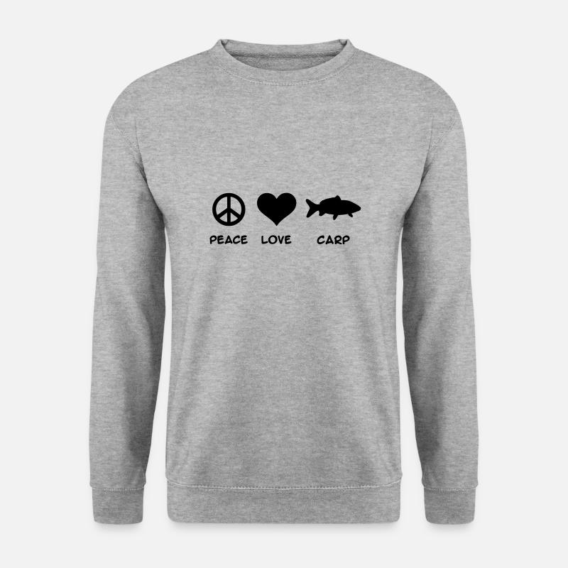 Karpfen - Unisex Pullover - Weißgrau meliert