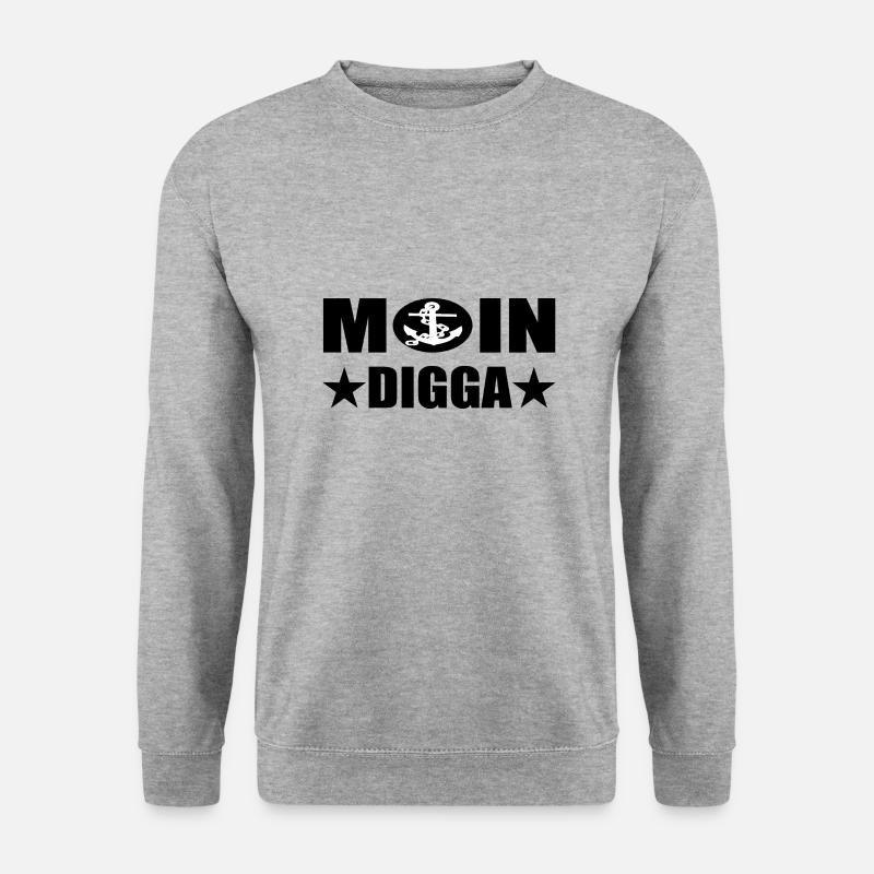 Moin - Unisex Pullover - Weißgrau meliert