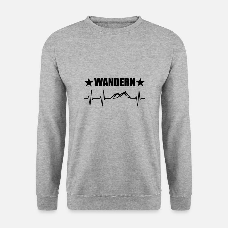 Wandern - Unisex Pullover - Weißgrau meliert