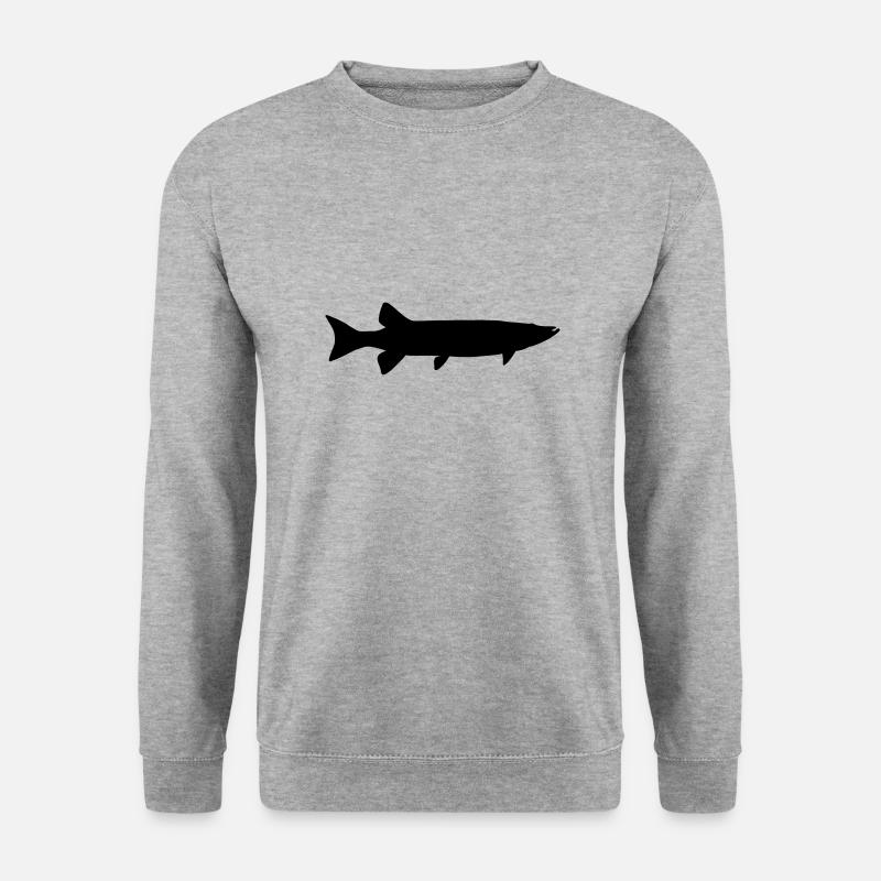 Hecht - Unisex Pullover - Weißgrau meliert