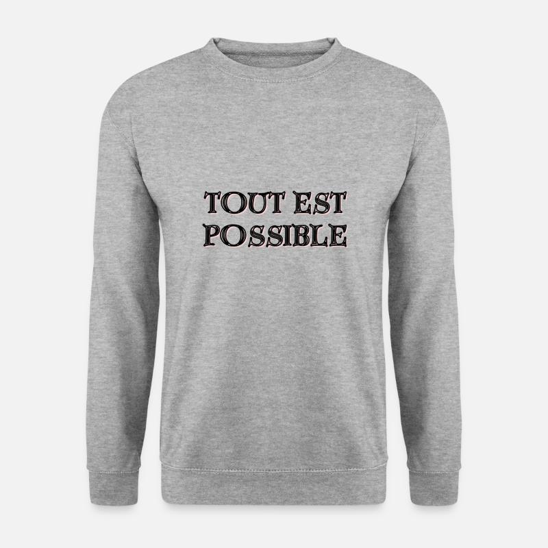 Alles ist möglich - Unisex Pullover - Weißgrau meliert