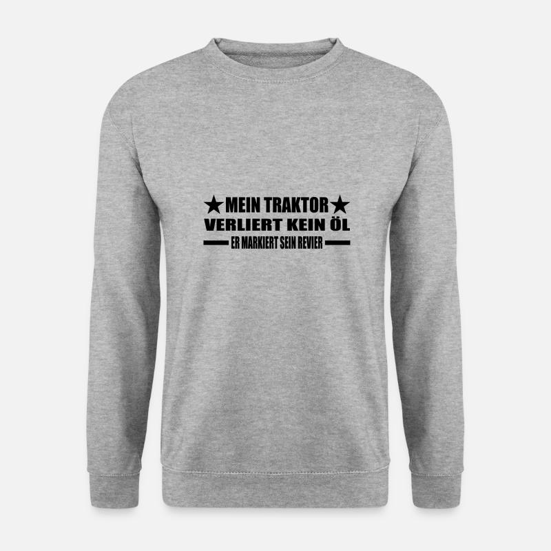 Traktor - Unisex Pullover - Weißgrau meliert