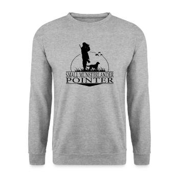 PETIT POINTEUR MUNSTERLANDER Chiens de chasse Wilsigns - Sweat-shirt Unisexe - gris chiné - Devant - Alina (178cm) & Michal (187cm)
