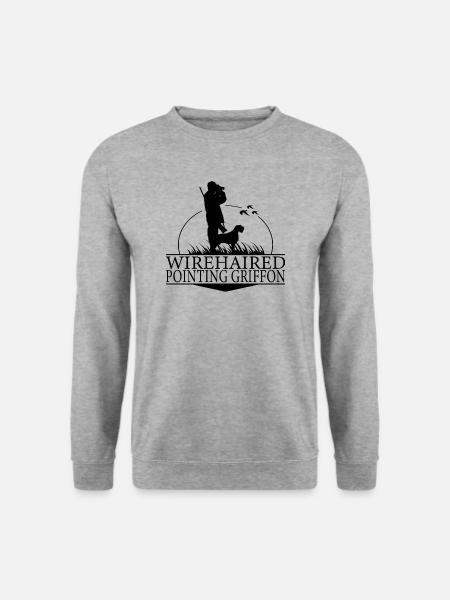 WIREHAIRED POINTING GRIFFON Jagdhunde Wilsigns - Unisex Pullover - Weißgrau meliert