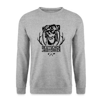 German Hunting Terrier Dogs Dog Hunting Dog Wilsigns - Unisex Sweatshirt - salt & pepper - Front - Alina (178cm) & Michal (187cm)