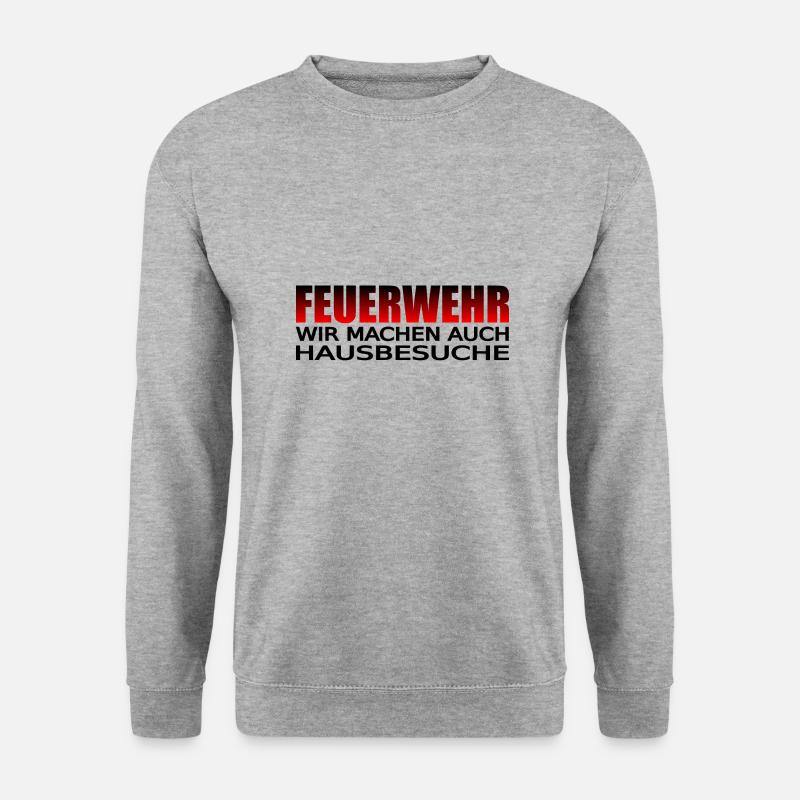 Feuerwehr - Unisex Pullover - Weißgrau meliert