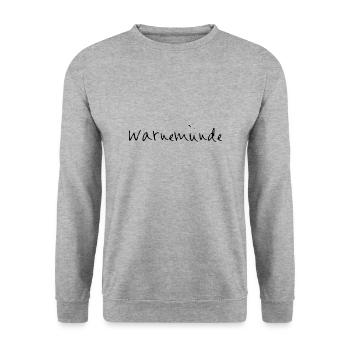 Warnemünde - Unisex Pullover - Weißgrau meliert - Vorne - Alina (178cm) & Michal (187cm)