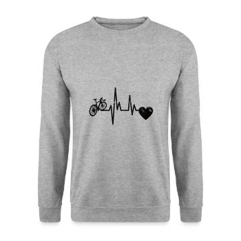Vélo Vélo Vélo vélo pouls Tour à vélo - Sweat-shirt Unisexe - gris chiné - Devant - Alina (178cm) & Michal (187cm)