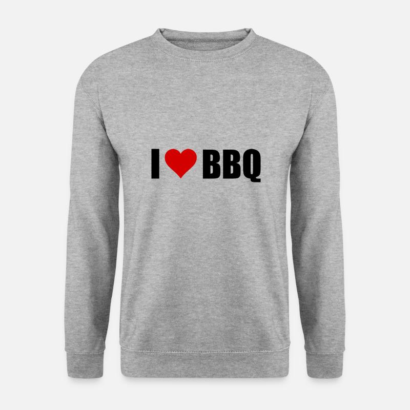 BBQ - Unisex Pullover - Weißgrau meliert