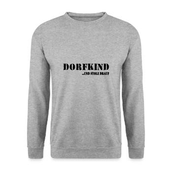 Dorfkind - Unisex Pullover - Weißgrau meliert - Vorne - Alina (178cm) & Michal (187cm)