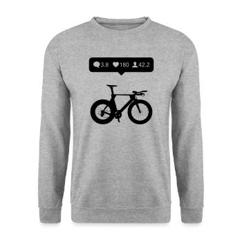 Triathlon long distance - Unisex Sweatshirt - salt & pepper - Front - Alina (178cm) & Michal (187cm)