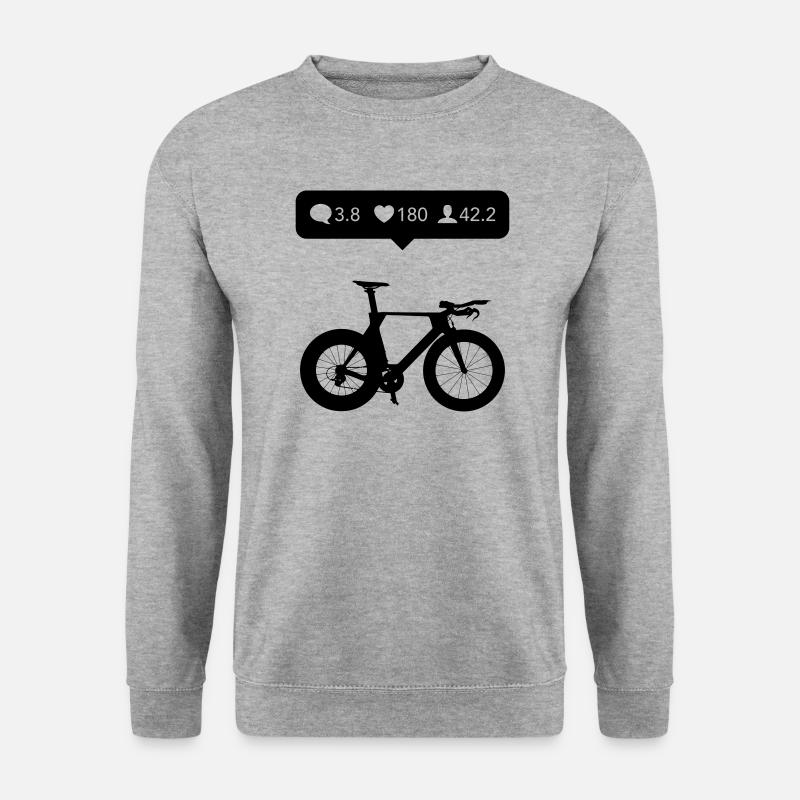Triathlon Langdistanz - Unisex Pullover - Weißgrau meliert
